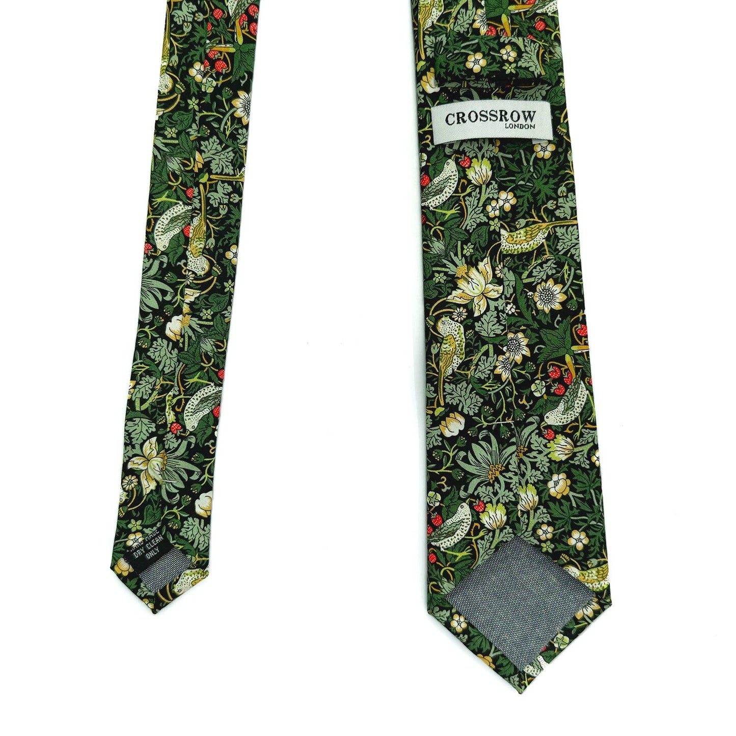 Strawberry Thief Forest Green Cotton Tie