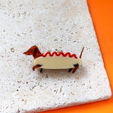 Dachshund Hot Dog Costume Brooch