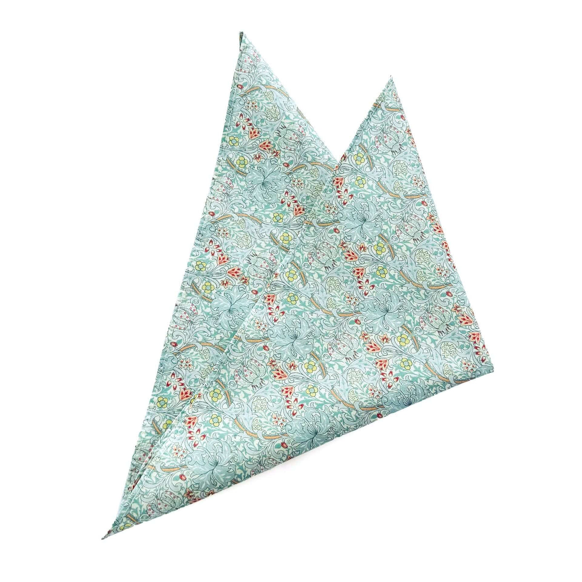 Golden Lily Sage Pocket Square
