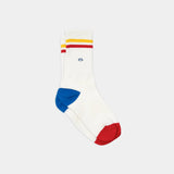 BILLYBELT Retro Combed Cotton Socks - Yellow and Red