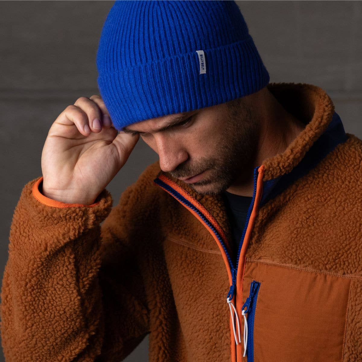 BILLYBELT Blue Lambswool Beanie