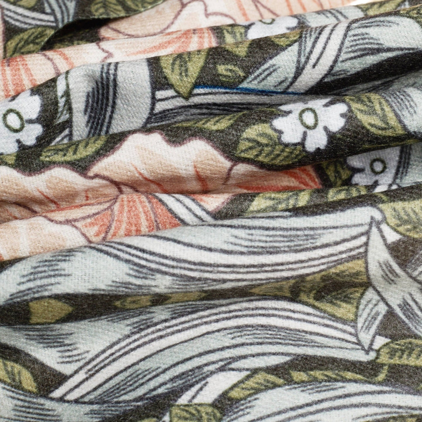 William Morris Pimpernel Green Pashmina