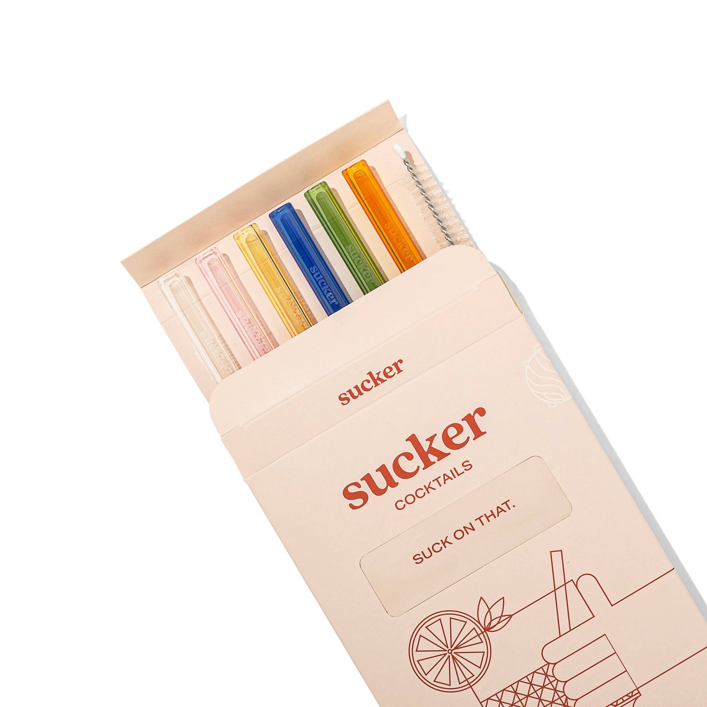 Cocktail Glass Drinking Straws - Multi-colour