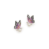 Half Butterfly & Pearl Studs