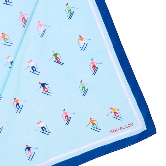 Olivia Square Scarf - Skier Print