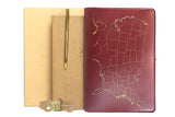 Stitch Your Travels - USA Edition Travel Notebook in Maroon