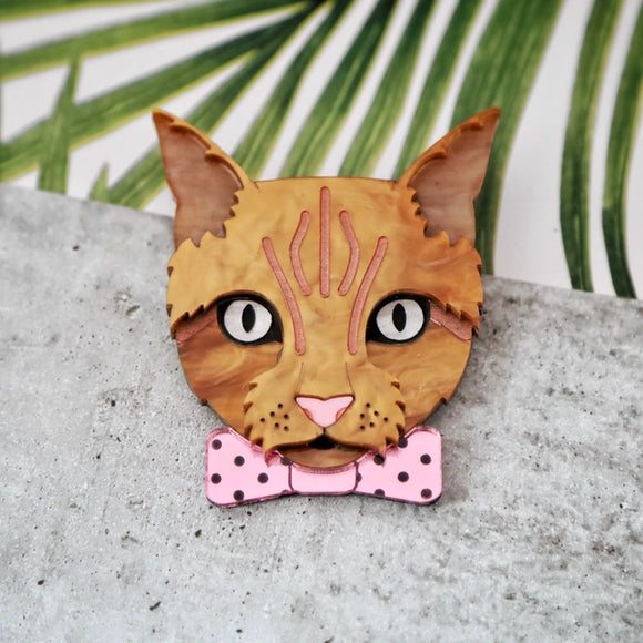Beatrice the Ginger Cat Brooch