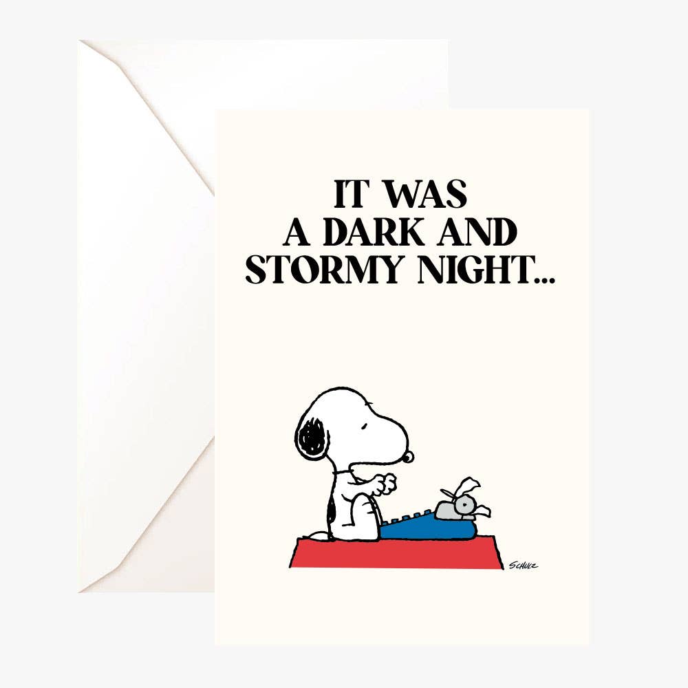 Peanuts Card - It Was a Dark and Stormy Night...
