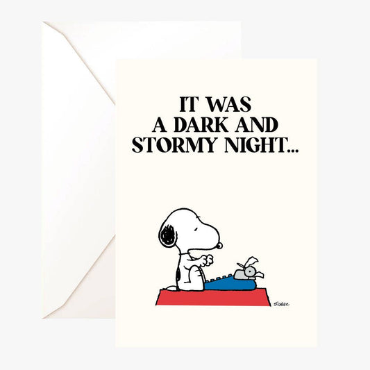 Peanuts Card - It Was a Dark and Stormy Night...