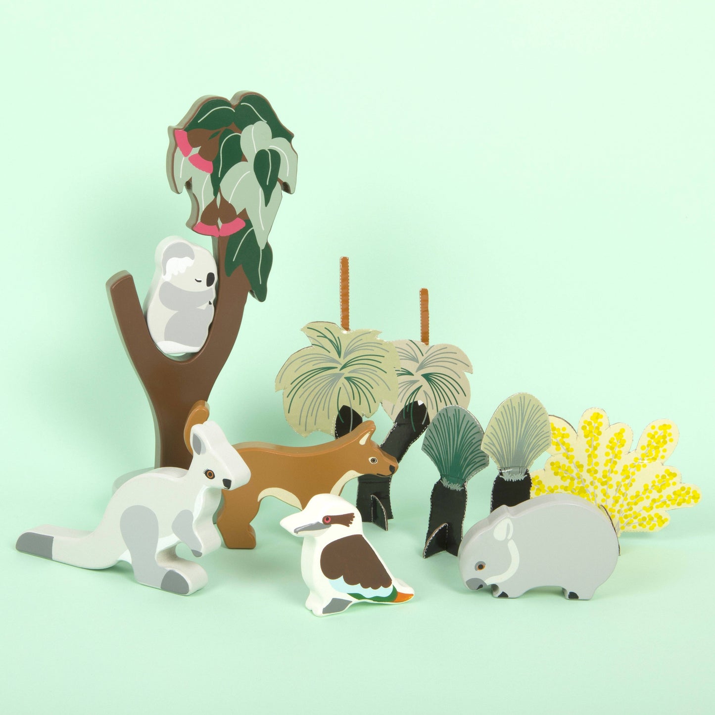 Wooden Aussie Animals Toy Set
