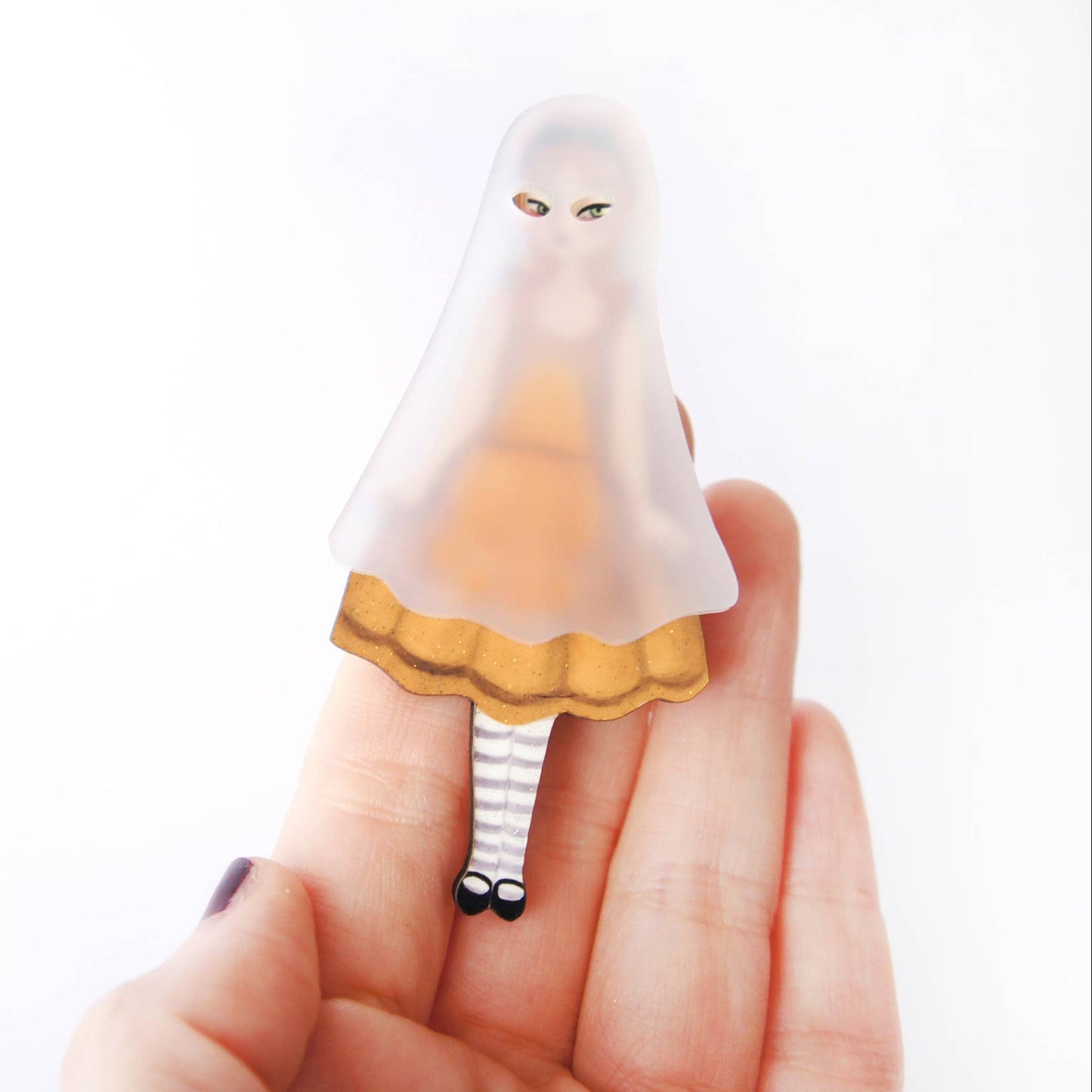 Ghost Girl Brooch