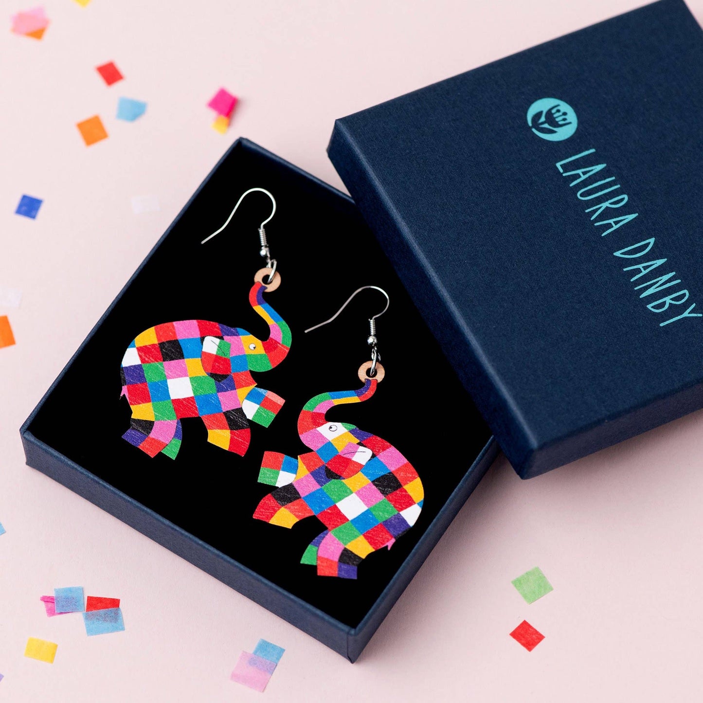 Elmer The Elephant Earrings