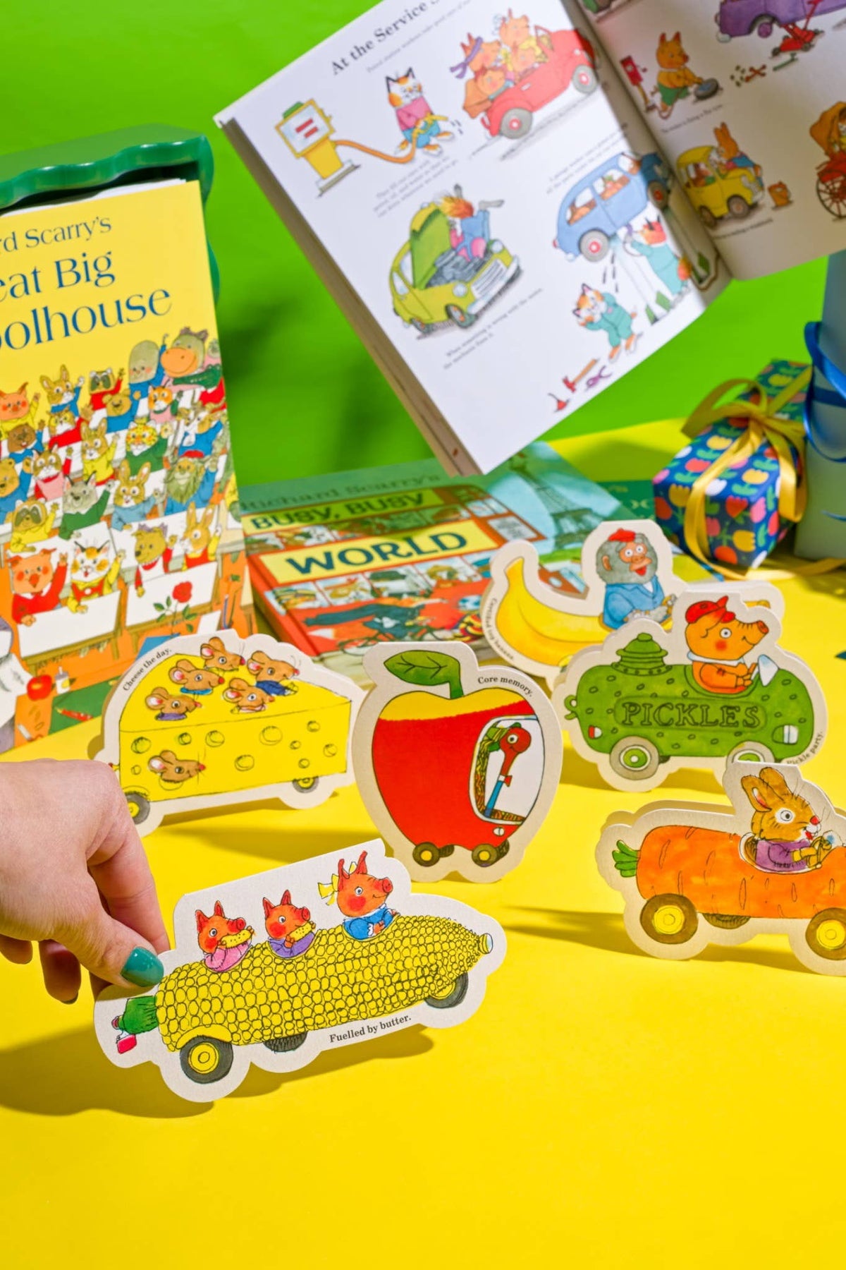 Richard Scarry Card - Carrot Bunny Car