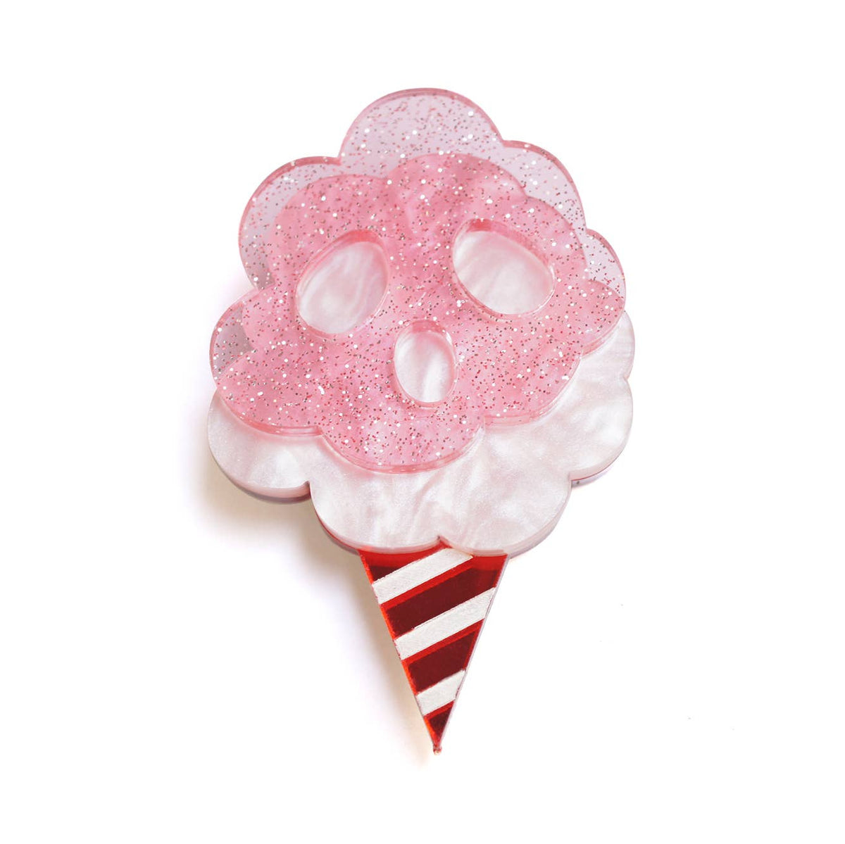 Cotton Candy Ghost Brooch