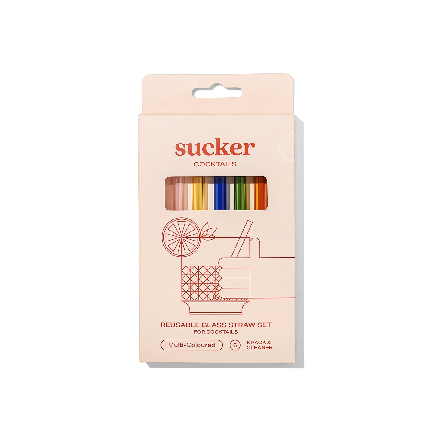 Cocktail Glass Drinking Straws - Multi-colour
