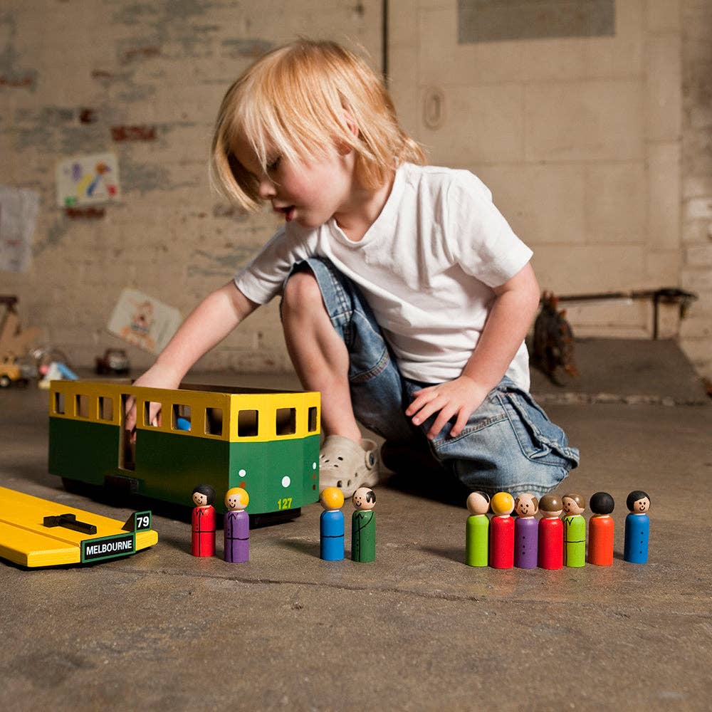 Wooden Melbourne Tram Toy