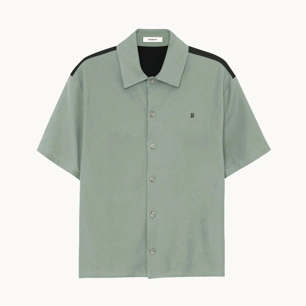 Contrast Pique Button Up Palm