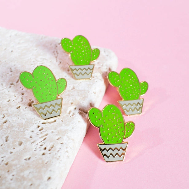 Cactus Pot Enamel Pin
