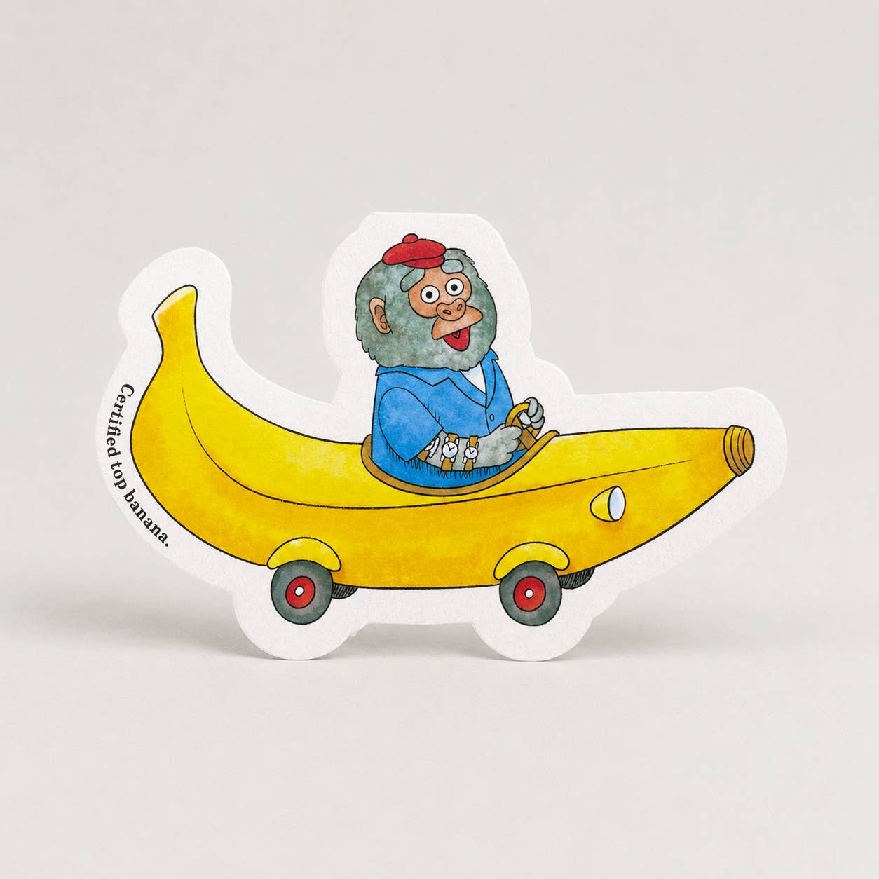 Richard Scarry Card - Bananas Gorilla Car