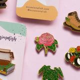 Japanese Camellia Enamel Pin