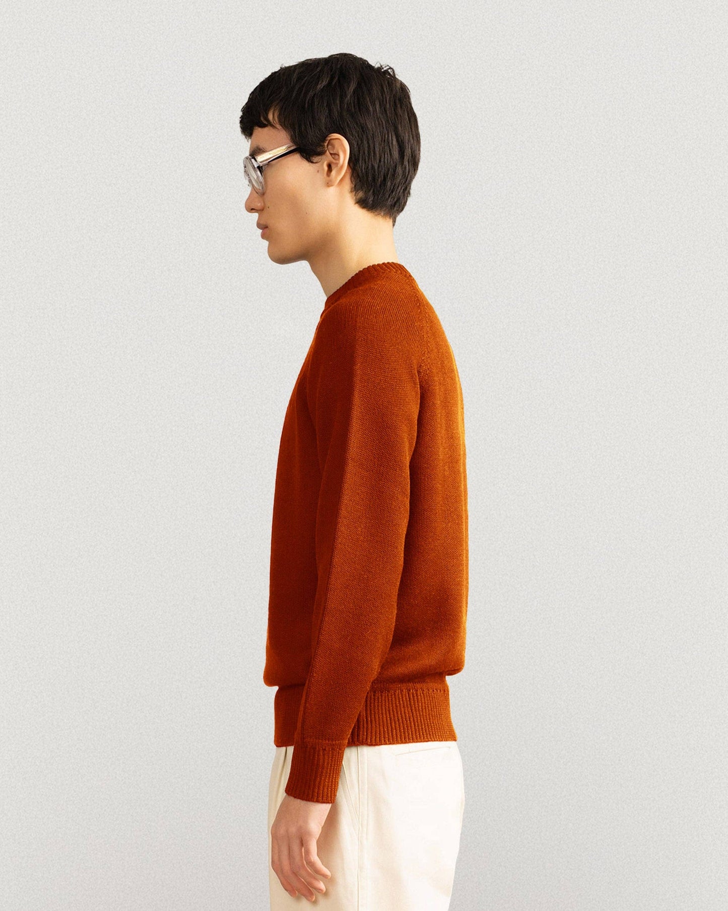 Australian Merino Wool Top Terracotta Smiley