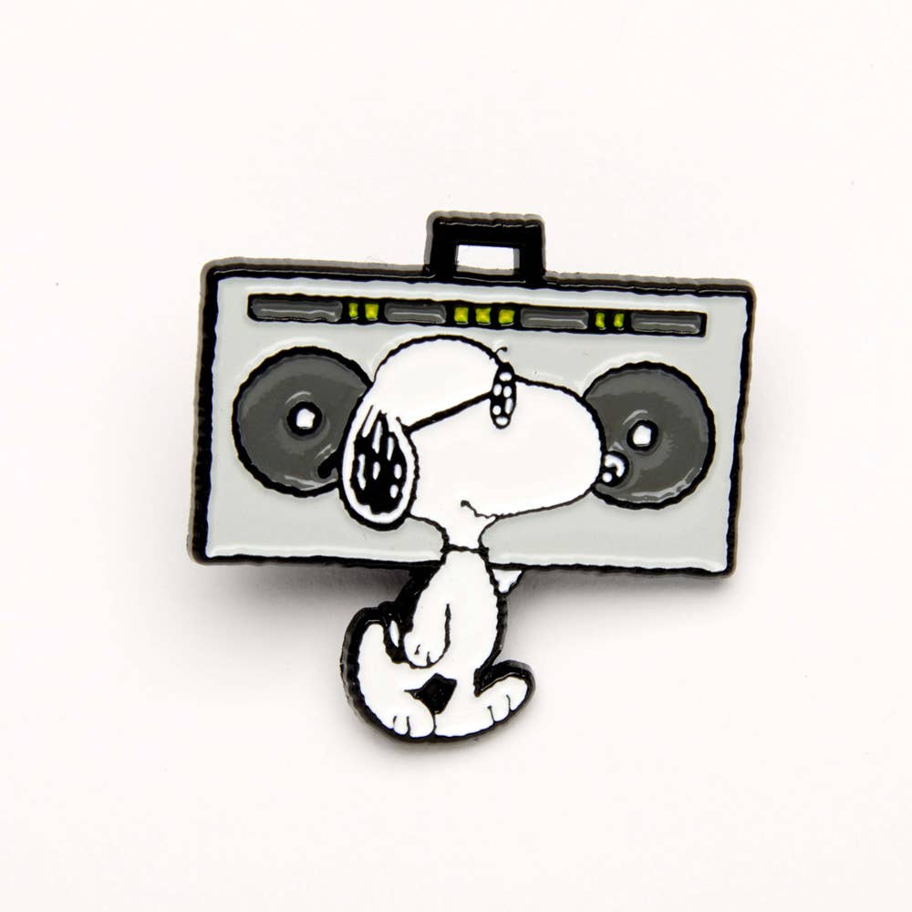 Peanuts Pin - Music is Life - Boombox