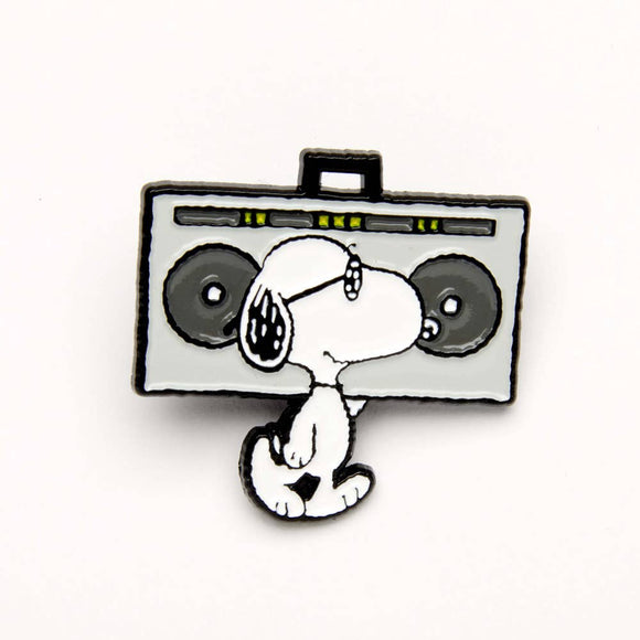 Peanuts Music is Life Pin - Boombox