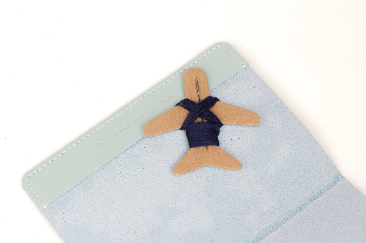 Stitch Where You've Been Passport Cover Kit - Mint Leather
