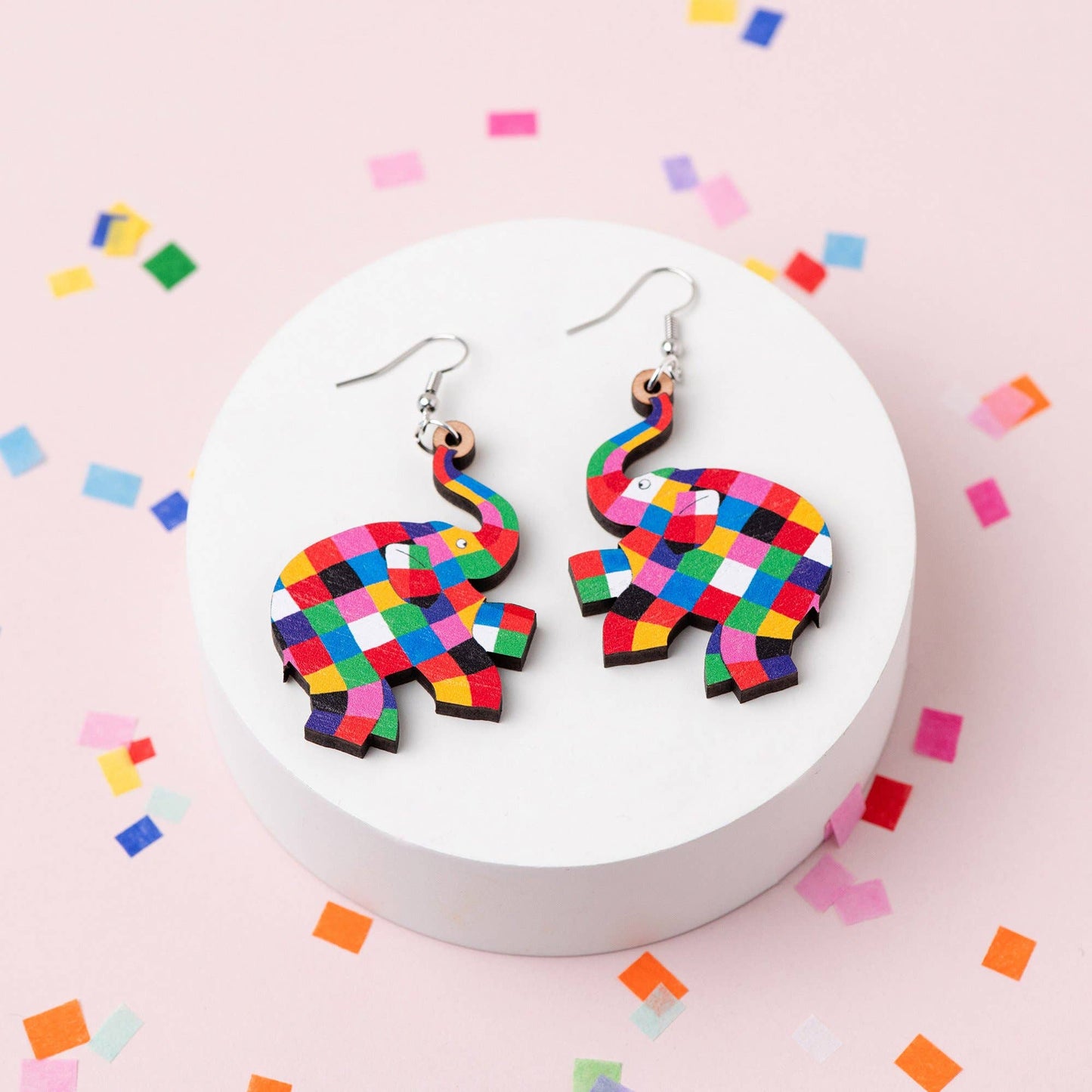 Elmer The Elephant Earrings