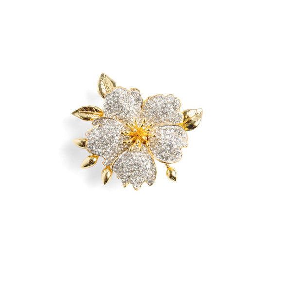 Pave Flower Brooch
