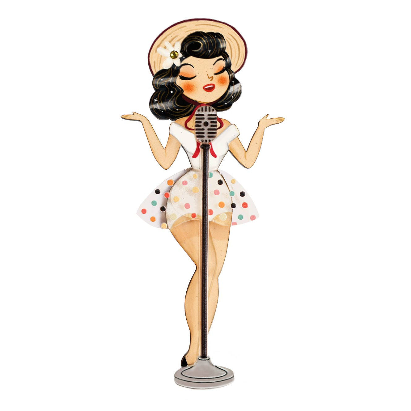 Singing Pin-Up Brooch