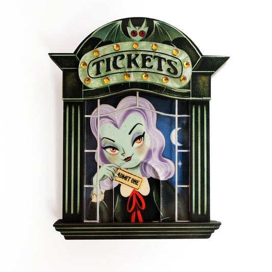 Midnight Cinema Tickets Brooch