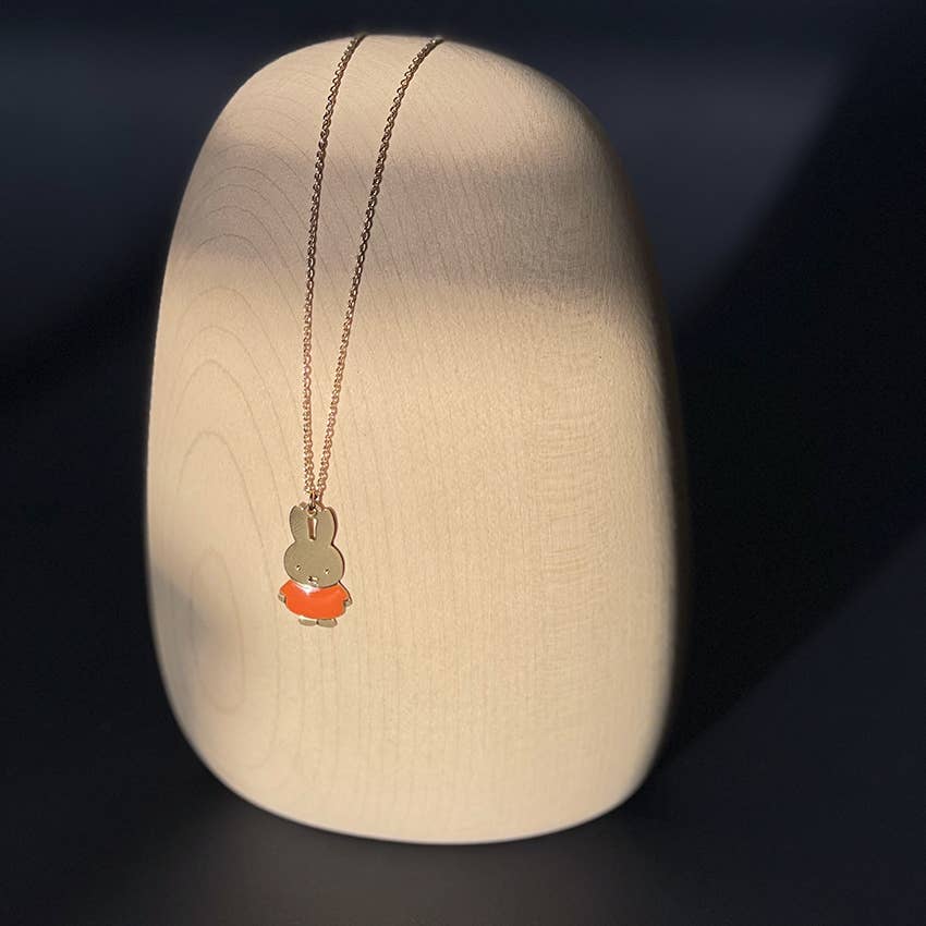 Miffy Enamel Necklace - Orange