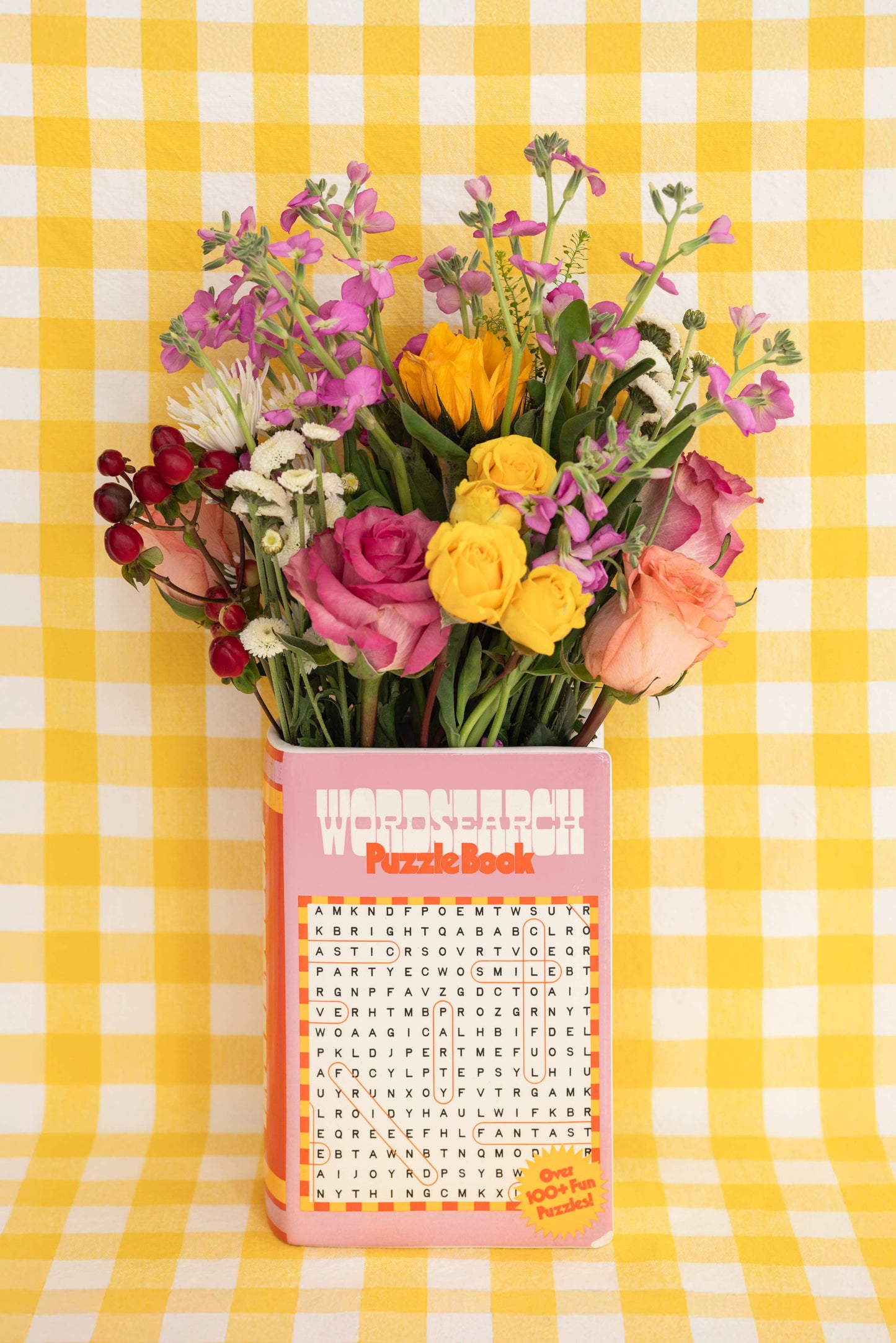 Word Search Book Vase
