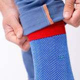 BILLYBELT Chevrons Combed Cotton Socks - Danish