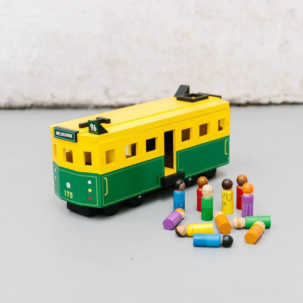 Wooden Melbourne Tram Toy