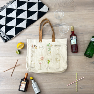 Stitch Your Cocktails Tote Bag