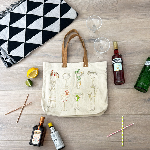 Stitch Your Cocktails Tote Bag