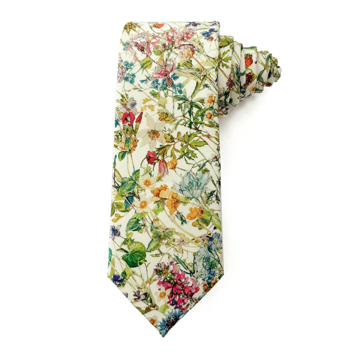 Wild Flowers Cream Cotton Tie
