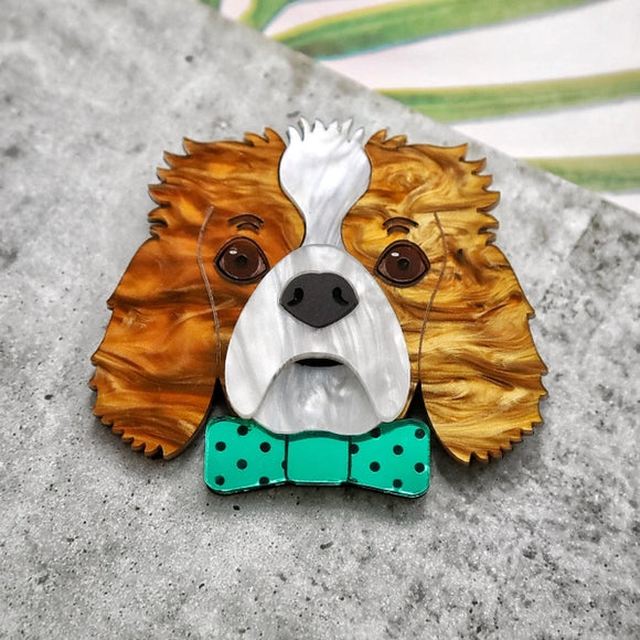 Toby the Cavalier King Charles Spaniel Brooch