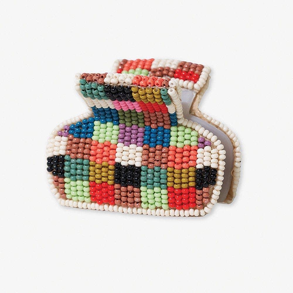 Gia Petite Multi-Color Checked Claw