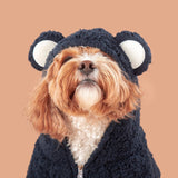 Navy Teddy Hoodie Dog Jumper