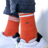 BILLYBELT Retro Orange Combed Cotton Socks