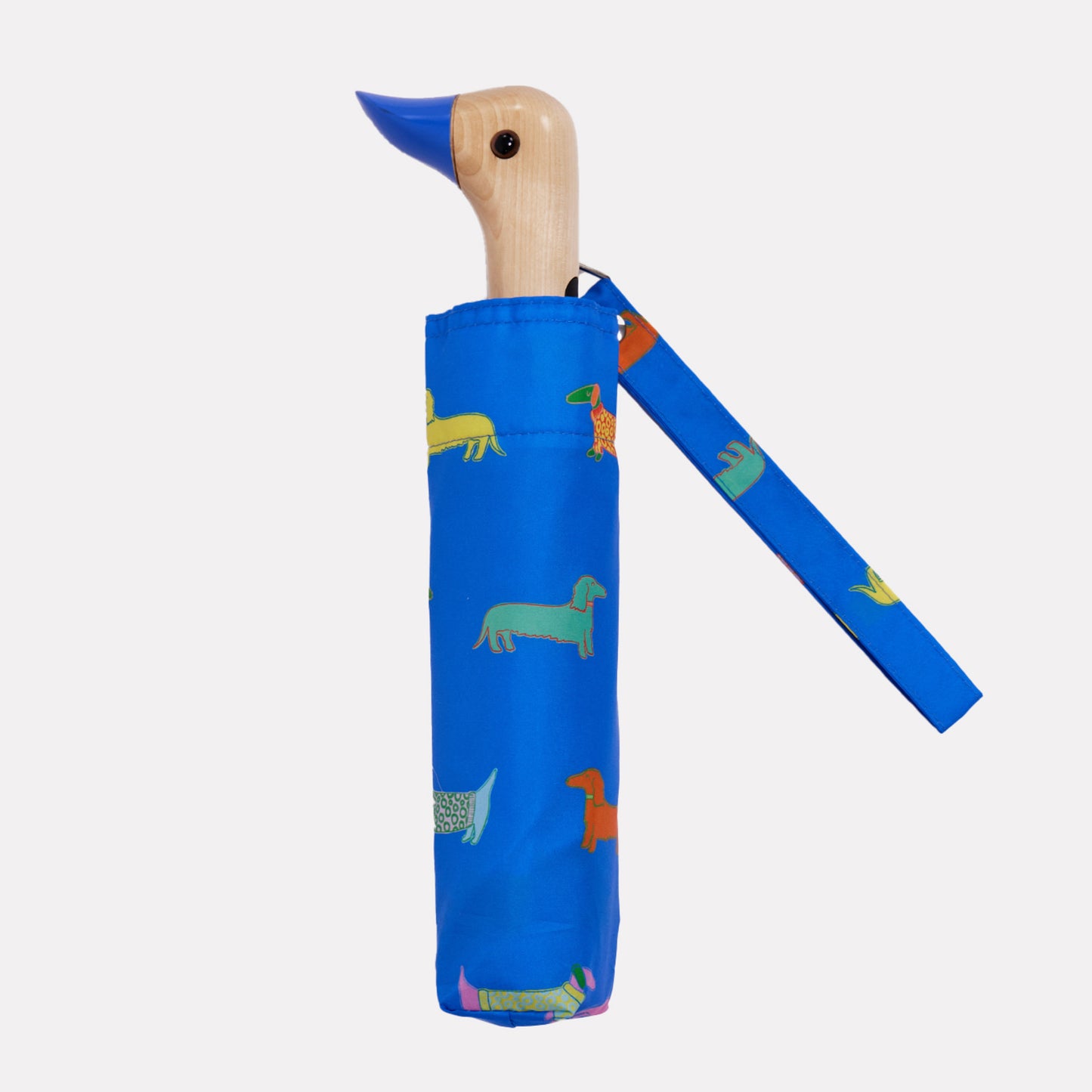 Duck Umbrella Compact - Dogs in Blue