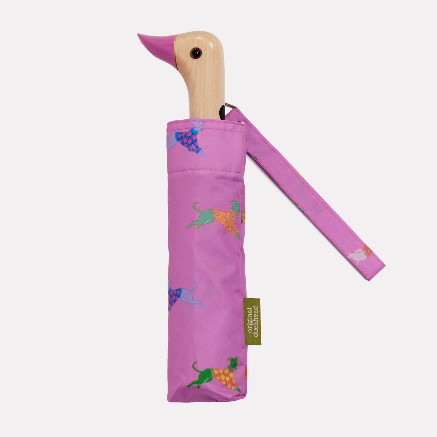 Duck Umbrella Compact - Dogs in Pink