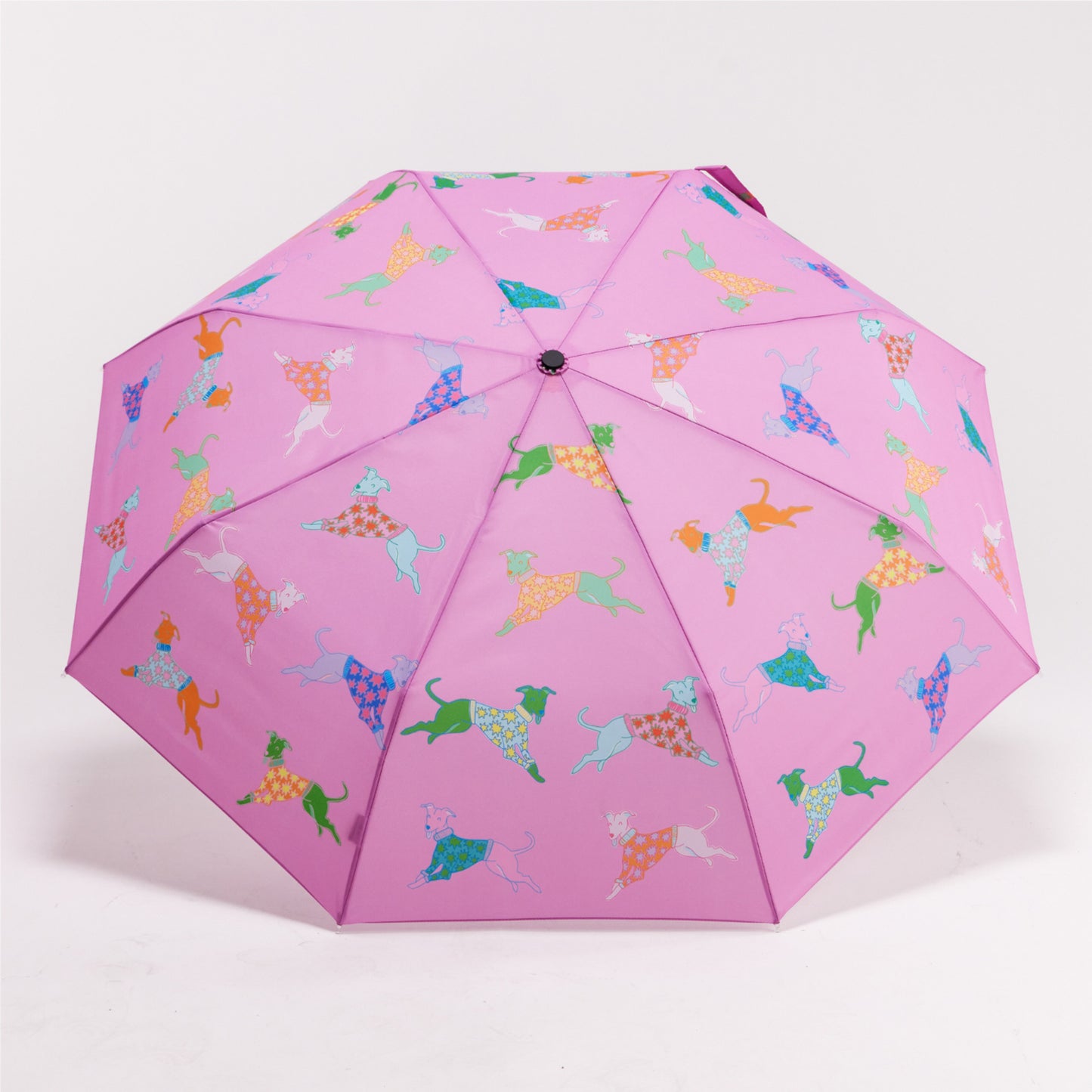Duck Umbrella Compact - Dogs in Pink