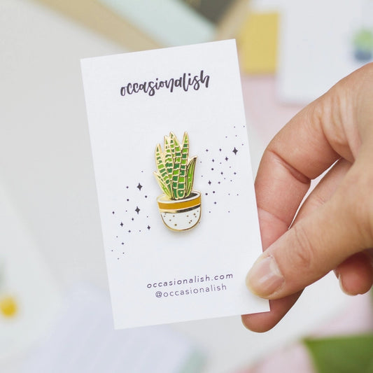 Snake Plant Enamel Pin