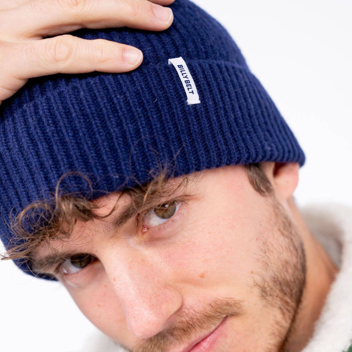 BILLYBELT Deep Blue Lambswool Beanie