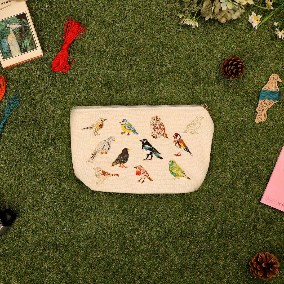 Stitch Your Birds Zip Pouch - Embroidery Kit
