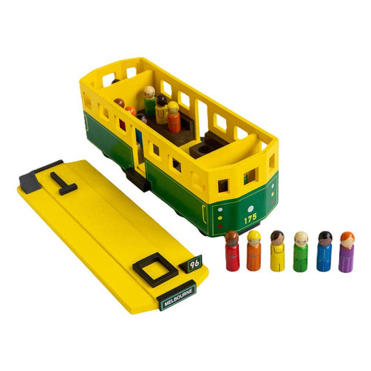 Wooden Melbourne Tram Toy